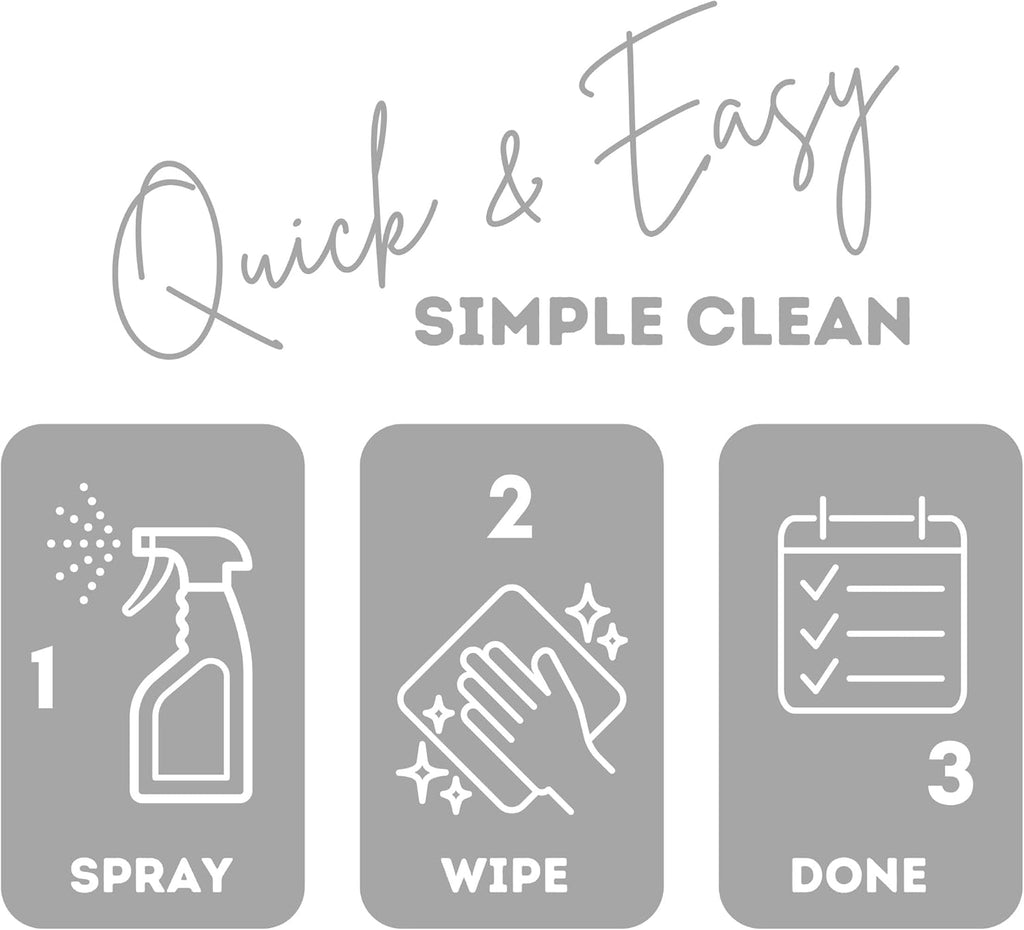 Quick Shine Hardwood Floor Cleaner Daily Care 24oz, 6Pk | Naturally Cleans Dirt & Scuff Marks | Dirt Dissolving, Streak Free, No Rinse & Ready to Use | Spray, Wipe, Done! | Safer Choice Cleaner