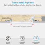 TORCHSTAR Basic Series 12-Pack 5CCT 6 Inch Ultra-Thin LED Recessed Lighting with J Box, CRI90, Aluminum, 2700K3000K3500K4000K5000K, 5%-100% Dimmable Slim Recessed Downlight, 12W 1000LM, ETL & ES