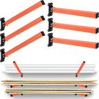 lumber storage rack, Heavy Duty Metal Lumber Storage Rack with Multi Angle Adjustment and 3-Level Wall Mount for Garage Shop Indoor Outdoor, Orange (2 PACK)