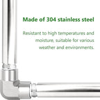 TAISHER 1PCS Stainless Steel Pipe Fittings, 1-1/2" NPT Female x 1-1/2" NPT Female Threaded, 10" Length Nipple Cast Pipe