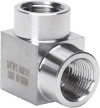 90 Degree Street Elbow - 3/8" NPT Female to 3/8" NPT Female Stainless Steel 304 Heavy Duty Forged Square Barstock Street Elbow Adapter Pipe Fitting (pack of 5)