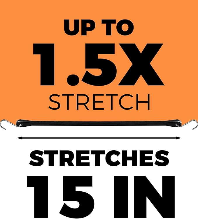 Small Bungee Cords with Hooks 10", Short Elastic EPDM Rubber Straps, 10 Pack Mini Bungee Tie Downs for Bike Accessories, Tool Bags, Car Gear, Wire & Pipe Organization, 180 lbs Load