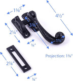 Renovators Supply Manufacturing Black Wrought Iron Window Sash Lock 3.75 in Window Locks with Mounting Hardware Pack of 12