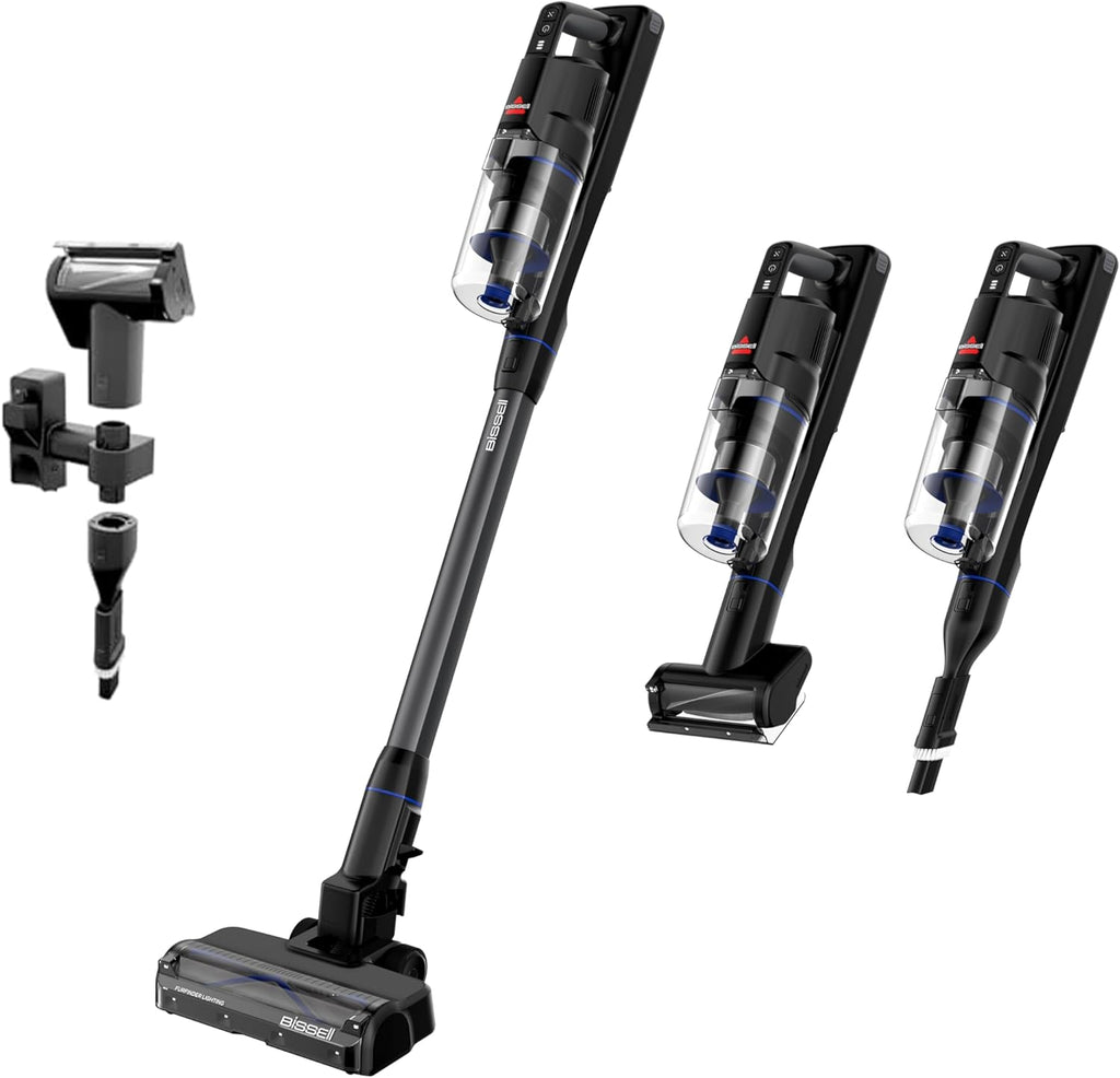 Bissell PowerClean FurGuard 280W Self-Standing Cordless Vacuum w/Self-Cleaning Brush Roll, Strong Suction, Removeable Battery, Wall Mount, Upholstery Tool & Bright Headlights