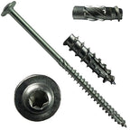 Jake Sales #15 x 5 Construction Lag Screw Stainless Steel T-30 Torx/Star Drive Heavy Duty Lag Screw Far Superior to Common Lag Screws (Full Box 350 Screw Count) Modified Truss Washer Head