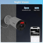 【All-in-One Security System】 4K Outdoor Wired Security Camera System, Home Video Surveillance Systems, Wired Cameras for Home Security