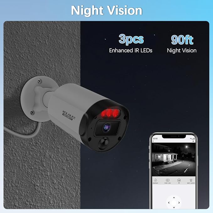 【All-in-One Security System】 4K 2160P Outdoor Wired Security Camera System, Home Video Surveillance & Security Cameras Systems