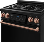 Gordon Ramsay by THOR Kitchen 30 Inch Professional Liquid Propane Range with Tilt Panel Touch Control in Black/Rose Gold