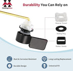 Houtingmaan Toilet Handle Replacement Kit,Toilet Handle Lever for Most Front Mount Toilets, Universal Brass Toliet Flush Handle Lever with Stainless Steel Flapper Chain,Black