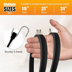 Rubber Bungee Cords with Hooks, 100% EPDM Bungee Cord with 150% Max Stretch, 15", 21", 31" (20 Pack) Heavy Duty Bungee Straps for Securing Tarps, Canvases, Cargo, Motorcycle, Weatherproof