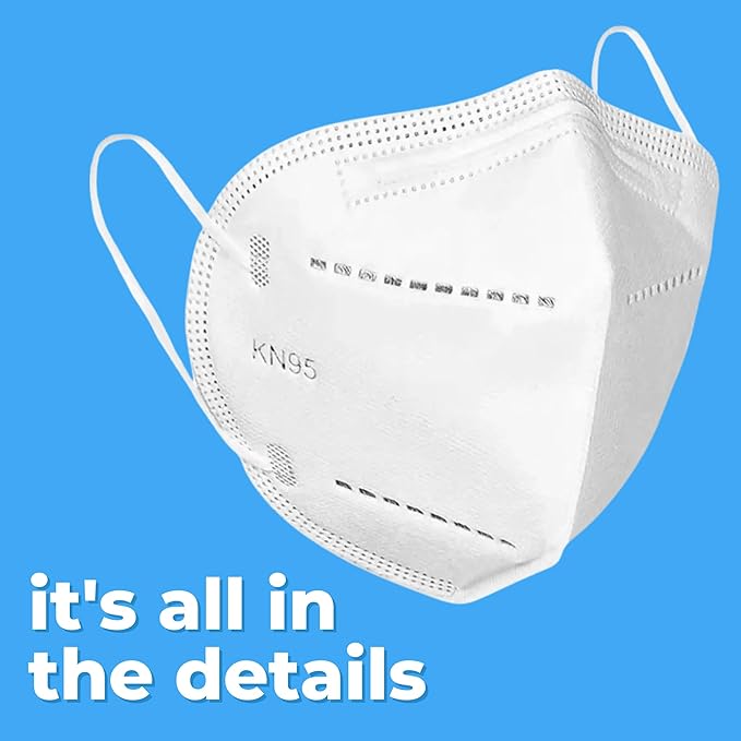 KN95 Face Masks, Premium 5-Layer Disposable Dust Mask Respirator for Adults