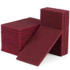 S SATC 6”×9” Maroon Scuff Pads, Pack of 20 Automotive Pads with Aluminum Oxide, Premium Sanding Pads for Surface Preparation, Scratch Removal, Paint Color Blend Prep, Automotive Autobody, Woodworking