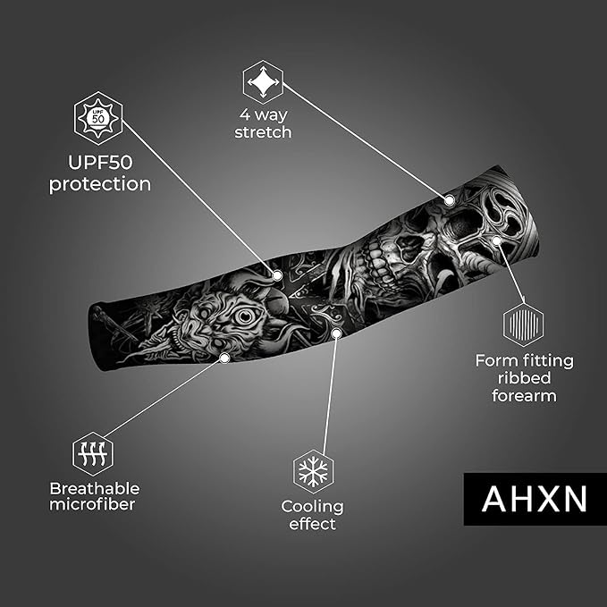 UV Sun Protection Arm Sleeves for Men & Women-UPF 50+ Sports Compression Cooling Sleeve-Unique TATTOO SLEEVE gift