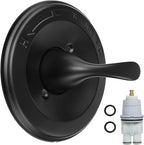 Matte Black Shower Handle T13020-BL- Replacement for Delta Classic 13/14 Series Single-Function Trim Kit, Compatible with Delta R10000 Series Shower Valves(Cartridge Included)