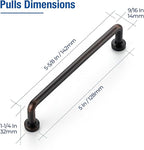 JOY DECOR Cabinet Pulls – 5 Inch Hole Center, Oil Rubbed Bronze, 20 Pack, Zinc Alloy Cabinet Handles for Drawers & Cupboard – Vintage Style Hardware for Kitchen, Bathroom, Dresser, Furniture Makeover