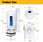 KERDE Touchless Toilet Flush Kit,Automatic Toilet Flusher,Dual Flush Valve Replacement Kit,Tank Accessories,Battery Powered,One-Piece Toilet Repair,2-inch Water Tank Accessories (12.in) 2L-29