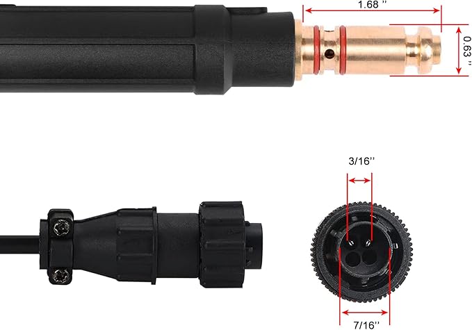 MIG Welding Gun Torch 100Amp 10ft Replacement for Lincoln Magnum 100L K530-6,Fits Lincoln Mig Gun SP-140T 180T,Easy-Core 140 180,Weld-Pak 125 125HD 140HD etc