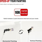 Multi Angle Paint Brush Extender V2, Long Handle Paint Brush, Extension Pole Attachments for Paint Roller, Paint Edger Tool for High Ceilings, Corner Painting Tool for Paint Extension Pole (Black)