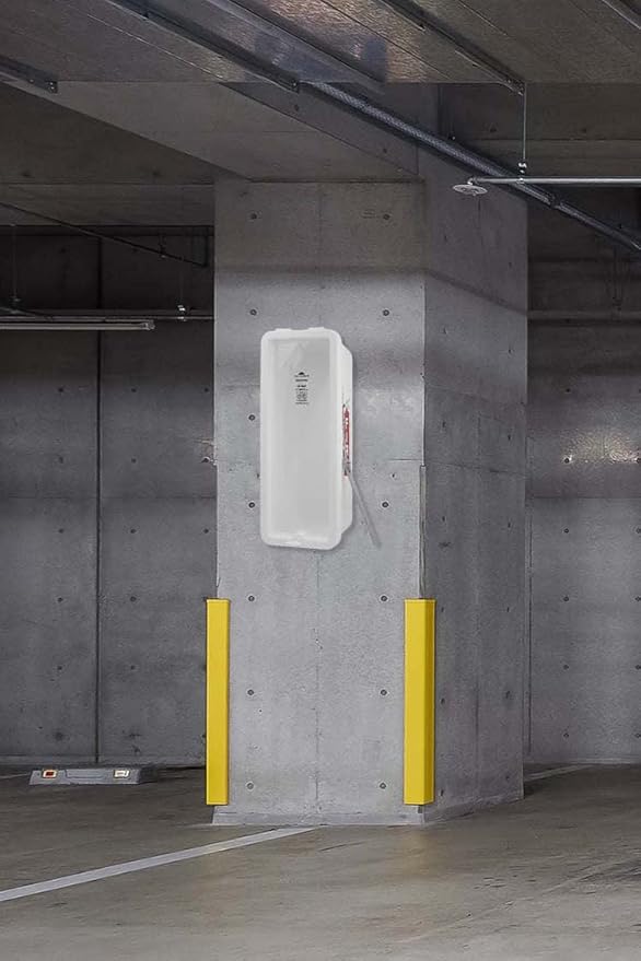 Fire Extinguisher Cabinet Fire Extinguisher Box Outdoor Fire Cabinet Mounted Fire Extinguisher Cabinet Fire Extinguisher Cover (White with Breaker Bar Attachment, Rx350, Plastic, 10 Pounds, 5, AKA1)