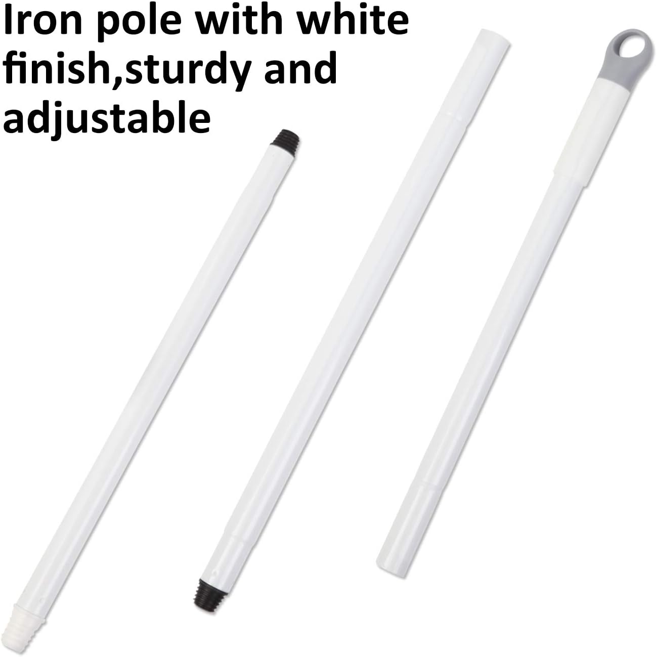 BOOMJOY Floor Scrub Brush with Long Handle, 2 in 1 Scrape and Brush, Stiff Bristles for Cleaning Bathroom, Patio, Garage, Kitchen, Deck, Tile