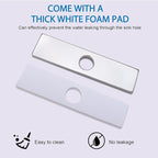 Sink Hole Cover, Faucet Deck Plate Escutcheon for 1 or 3 Hole Kitchen Sink Faucets Stainless Steel 10 Inch, Chrome