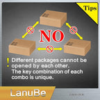 LanuBe Lock Laminated keyed Padlock (1-9/16", 40mm), keyed Alike Locks, Normal Shackle,Marked Orange Plastic Hoop, Pack of 48