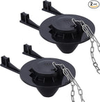 2-inch Universal Toilet Flapper, Rubber Seal Toilet Flapper Replacement Kit for Toilet Tank Compatible with American Standard, Kohler, Gerber, Toto Toilet 2 Pack (Black)