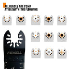 FEWELL Oscillating Saw Blades, Professional Universal Oscillating Tool for Wood and Plastics Fits Most Tools (50PCS)