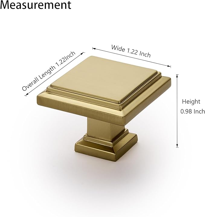 10 Pack Brushed Champagne Bronze Cabinet Knobs Modern Cabinet Pulls Kitchen Cabinet Handles Kitchen Cabinet Hardware Timeless Drawer Pulls for Dresser Wardrobe, Champagne(1x10)