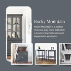 Country Chic All-in-One Chalk Paint for Furniture, Cabinets, Home Decor, Eco-Friendly, Matte Finish, Built-In Primer & Top Coat for Wood, Metal - Rocky Mountain (Charcoal Grey) - 8 oz (237 ml)