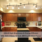 Vinaco MR16 Halogen Bulb 6 Pack, 20W 12V, 3000Hrs, Warm White, Dimmable, GU5.3 Base, Landscape & Track Lights