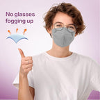 Miuphro KN95 Face Mask 50 Pack, Disposable Respirator Masks, 5 Layer Design Safety Mask for Protection, Ideal for Men and Women (Grey)