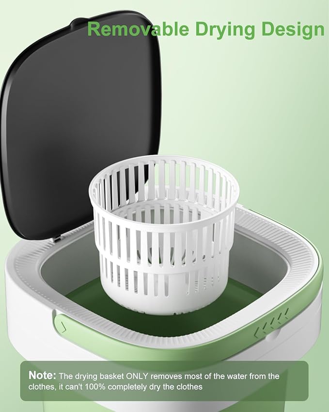 Portable Washing Machine,Mini Washer 16L Washer,Small Clothes Folding Washing Machine Of Underwear, Baby And Small Delicates, 3 Cleaning Modes Suitable For Home Apartments Dormitories, Hotels