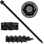 Jake Sales #14 X 6" Heavy Duty Black Timber/Log/Landscaping Wood Screws (50 Count)