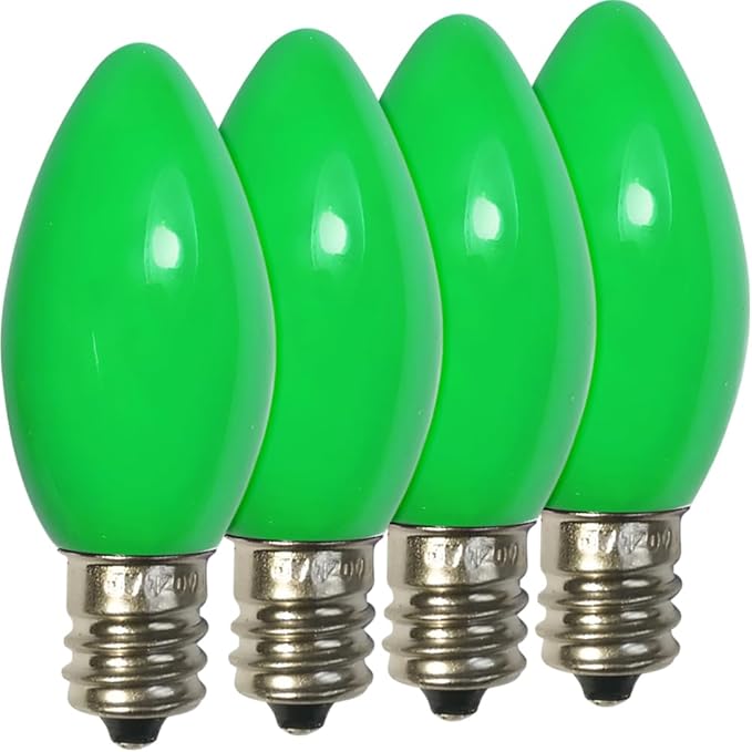 Brite Star 4Ct C9 Replacement Bulbs,Green