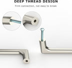 6 Pack Brushed Satin Nickel Cabinet Pulls 12.6 Inch Kitchen Cabinet Handles Cabinet Hardware Kitchen Handles for Cabinets Wardrobe Pulls Nickel Dresser Pulls Drawer Handle