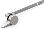 RAVINE Premium Modern Luxury Universal Toilet Handle Replacement, Majestic Collection. Toilet Lever Replacement, Easy Install (Nickel, Front Mount)