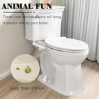 Toilet Bolt Covers, Turtle Ceramic Bolt Caps - Fun and Cute Bathroom Decor for Easy Installation - Decorative Bolt Caps for Bottom of Toilet (White turtle 2pcs)