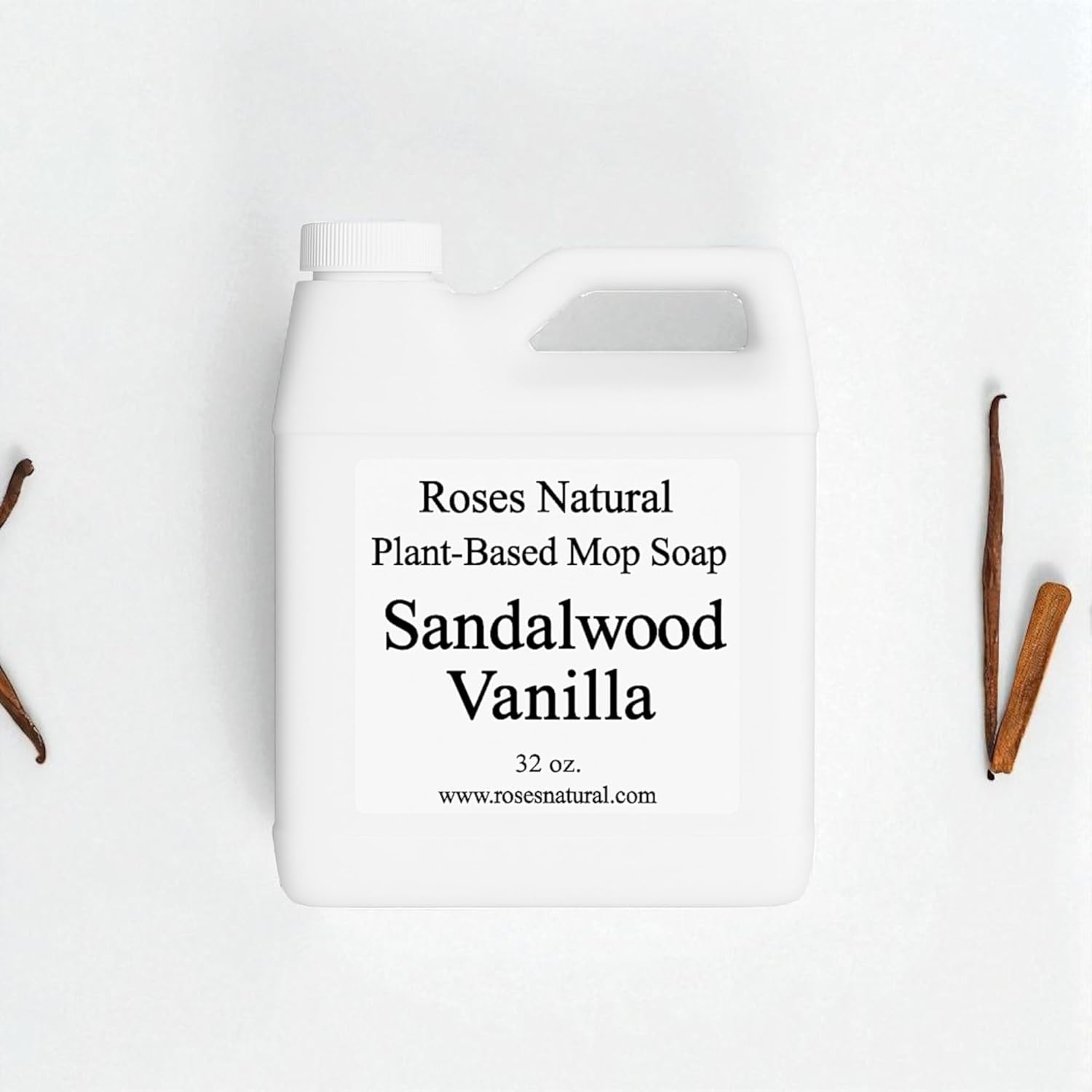 Plant-Based Floor Cleaner Mop Soap – 32 oz | Streak-Free, Highly Scented, Concentrated Mop Solution for Tile, Vinyl, Hardwood & Sealed Floors | Non-Toxic, Eco-Friendly (Sandalwood Vanilla)