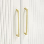 3 Pack 6.3 Inch(160mm) Hole Center Modern Brushed Gold Cabinet Pull Handle Timeless Vanity Drawer Pull Handle Classic Cabinet Hardware for Kitchen Dresser Bathroom, Screws Included, B-Gold(6.3x3)