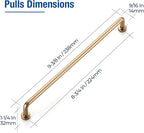 JOY DECOR Cabinet Pulls – 8-3/4 Inch Hole Center, Champagne Bronze, 2 Pack, Zinc Alloy Cabinet Handles for Drawers & Cupboard – Vintage Style Hardware for Kitchen, Bathroom, Dresser