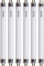 F4T5/D High Output Linear Fluorescent Bulb, 6 Inches T5 4 Watt Fluorescent Tube 6500K Daylight 125 Lumens G5 Base 6 Pack