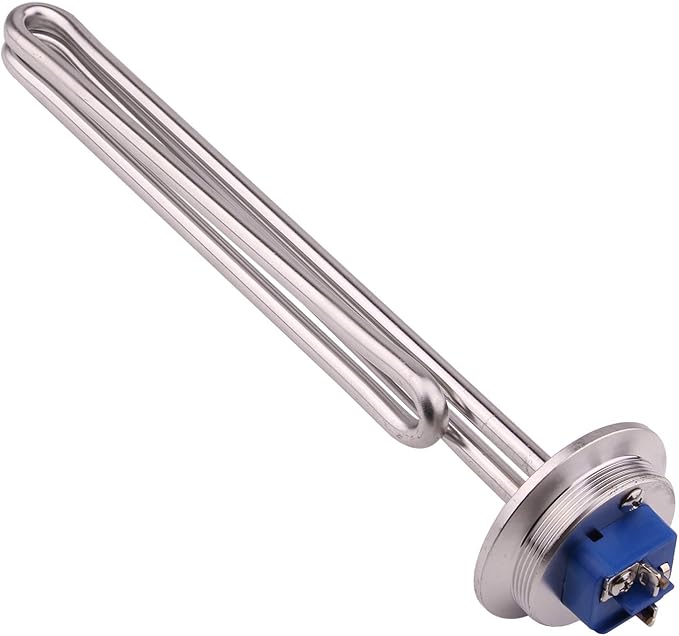 DERNORD 2 Inch (OD64) Tri-clamp 240V 2500W Foldback Heating Element Electric Water Heater with Low Watt Density