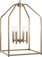 Kichler Madden 25.5" 4 Light Pendant in Champagne Bronze, Soft Modern Fixture, for an Entryway, Breakfast Nook, Laundry Room, (25.5" x 16"), 52722CPZ
