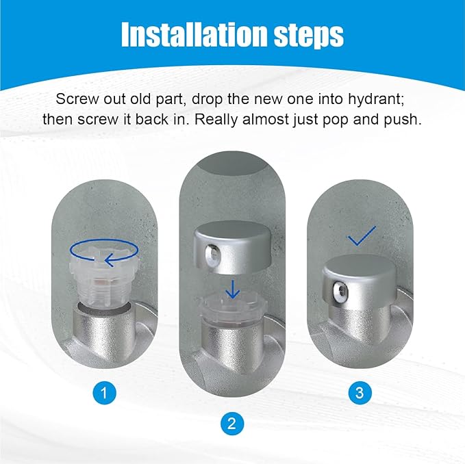 630-7500 Vacuum Breaker Repair Kit, Compatible with Prier 400 & 500 Series Wall Hydrants, Outside Faucet Replacement Plunger Assembly Part