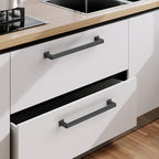 6 Pack 6.25 Inch Matte Black Cabinet Pulls - Kitchen Cabinet Hardware
