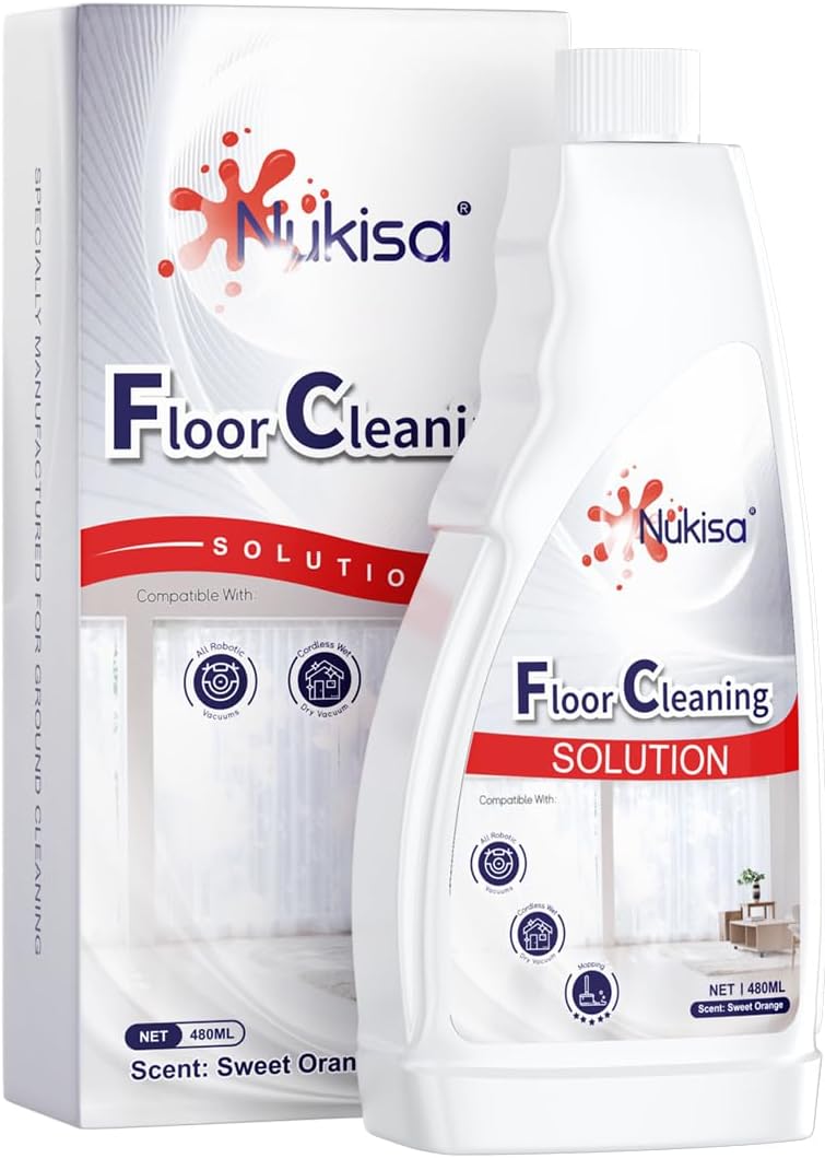 Sweet Orange Scent Floor Cleaning Solution Compatible With Roborock Robot Vacuum And Mop Cleaner， Deep Cleans For Multiple Hard Floors, Suitable With All Robot Vacuums With Mopping (1 Bottle)