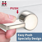 Houtingmaan Toilet Handle Replacement Kit,Toilet Handle Lever for Most Front Mount Toilets, Universal Brass Toliet Flush Handle Lever with Stainless Steel Flapper Chain,Brushed Nickel