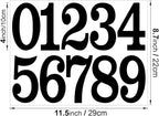 100 PCS Mailbox Numbers for Outside, Vinyl Stickers, Self-Adhesive Waterproof Decals for Mailbox, Window, Door, Trucks, Address (Black, 4 Inch)