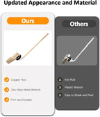 Toilet Handle Replacement Kit, 702 Universal Toilet Flush Handle, Zinc Alloy Toilet Tank Trip Lever with H2 Brass Arm Front-Mount Compatible with American Standard, Mansfield Toilet, Gold